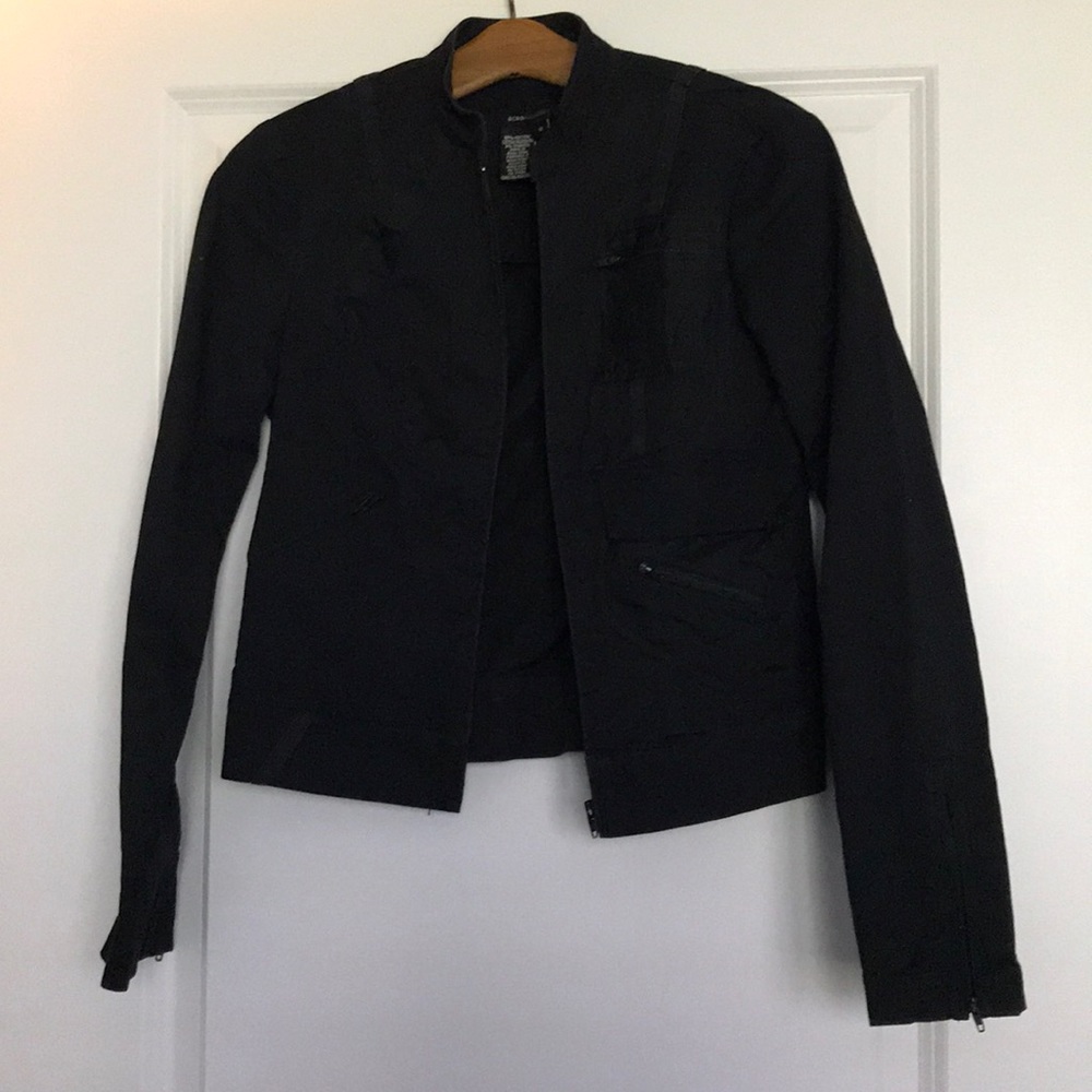BCBGMaxAzria Cotton Moto Jacket